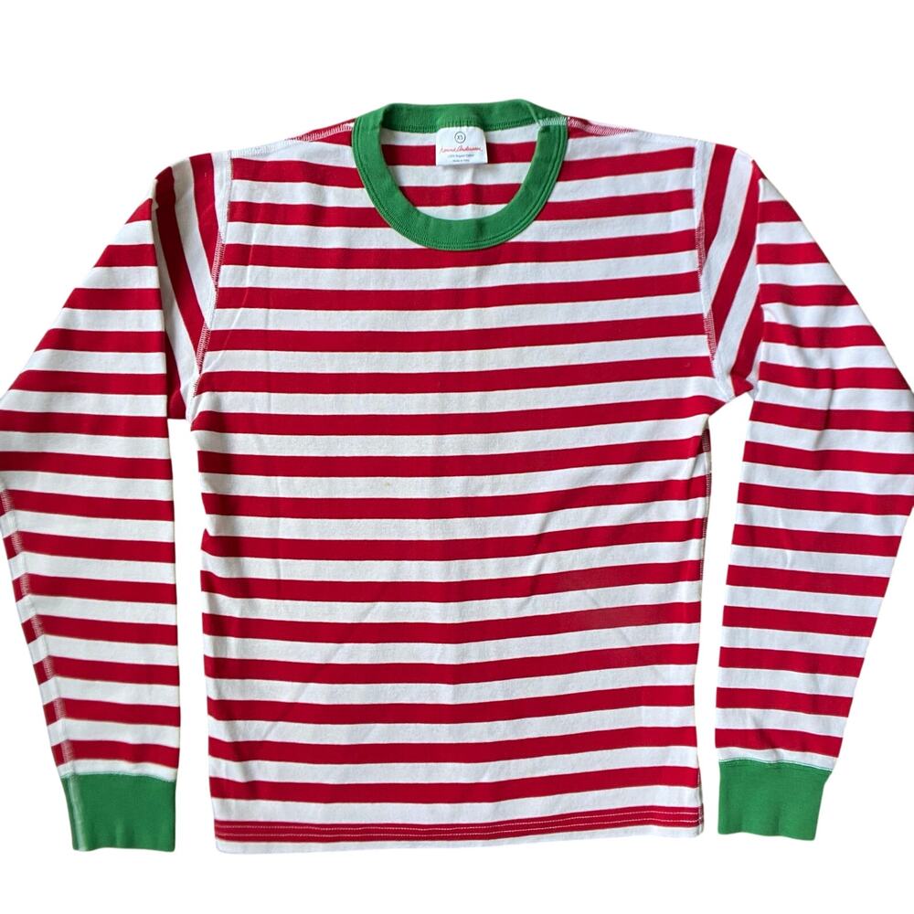 Hanna Andersson Pajama Top XS Red White Strip